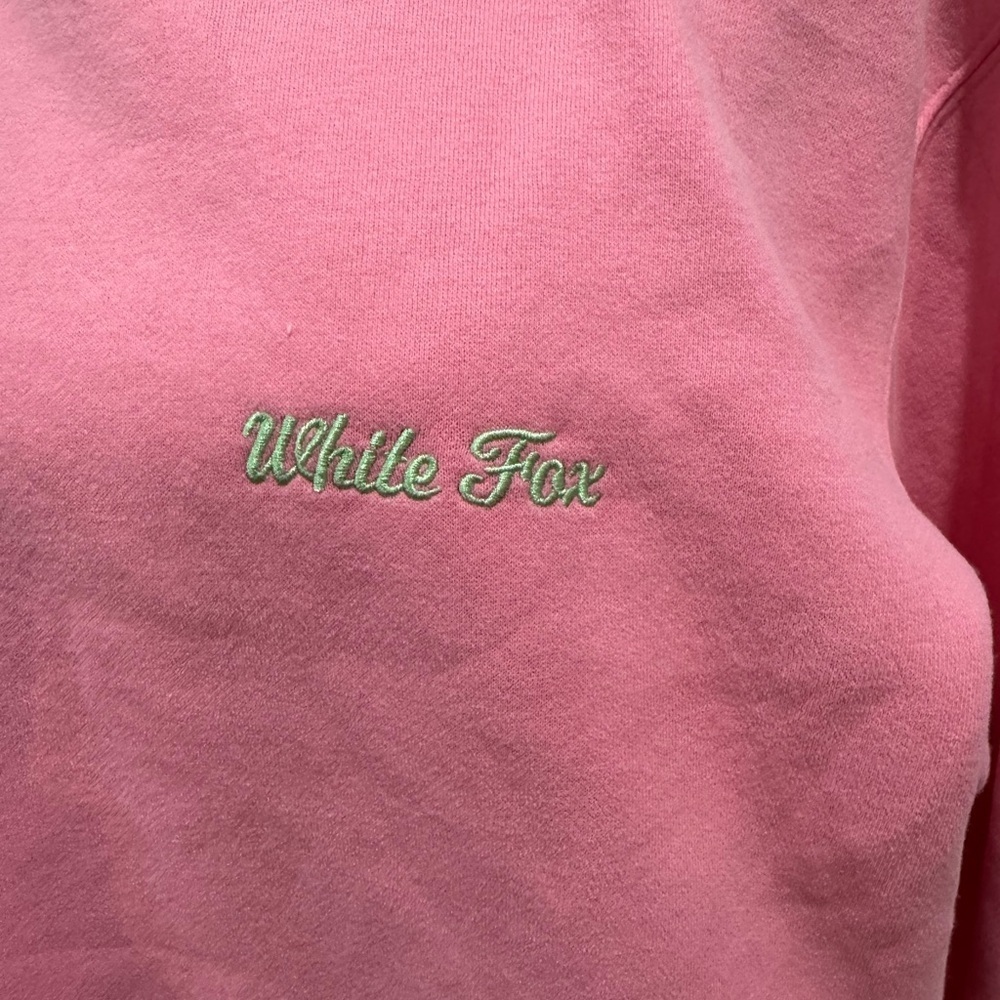 White Fox Boutique Vibrant Pink Crewneck Sweater with Relaxed Fit - Picture 2 of 4